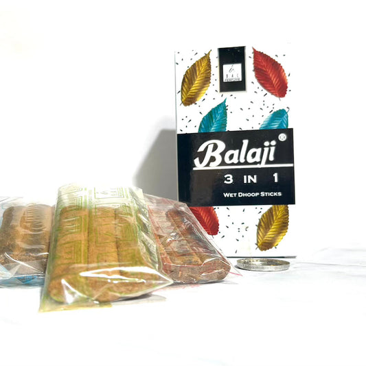 Balaji 3 in 1 Premium Wet Dhoop Sticks (10 sticks)