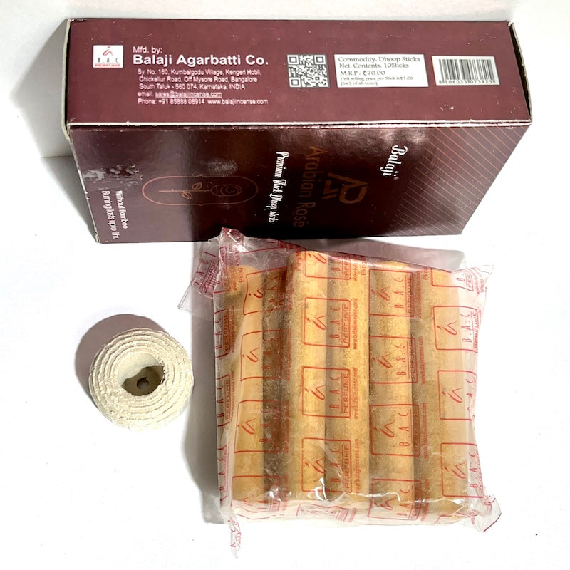 Balaji ARABIAN ROSE Premium Thick Dhoop Sticks (10 sticks)