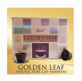 Balaji GOLDEN LEAF Natural Pure Cup Sambrani Havan Cups (12 cups)