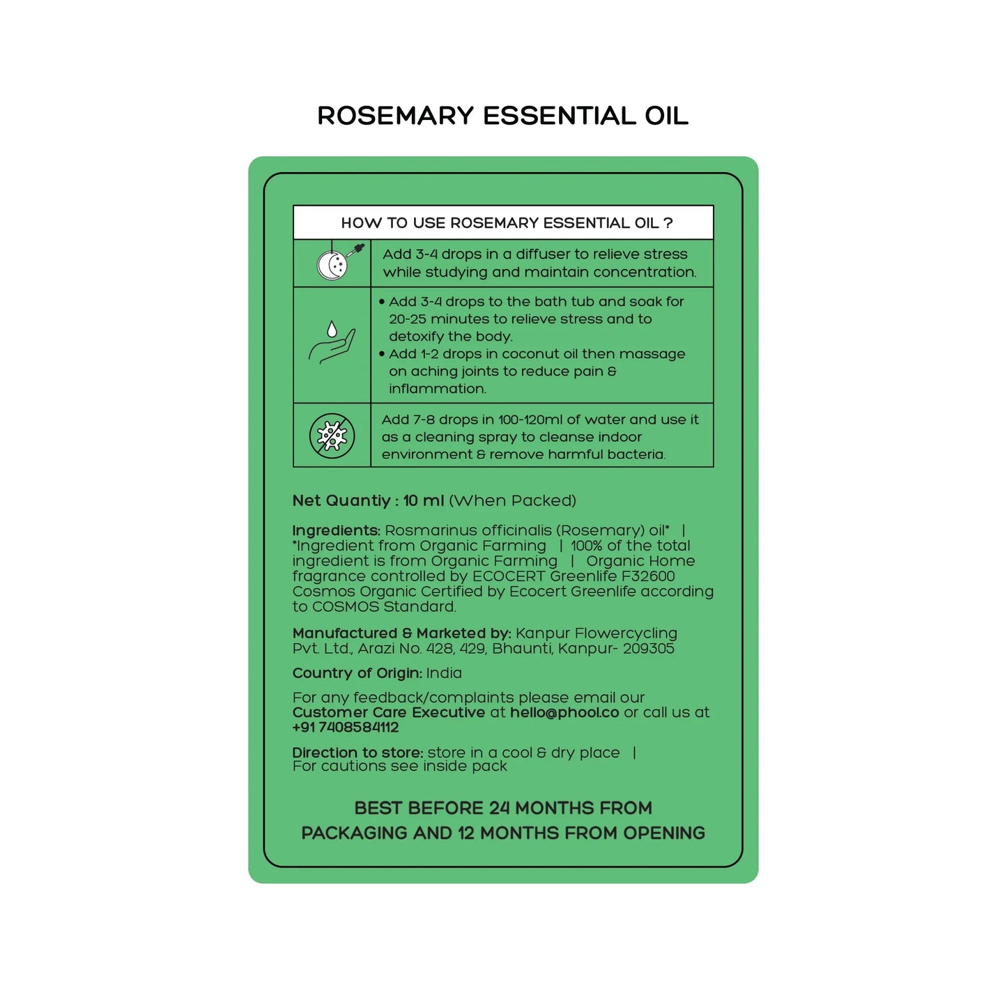 Phool ROSEMARY Essential Oil (10ML)