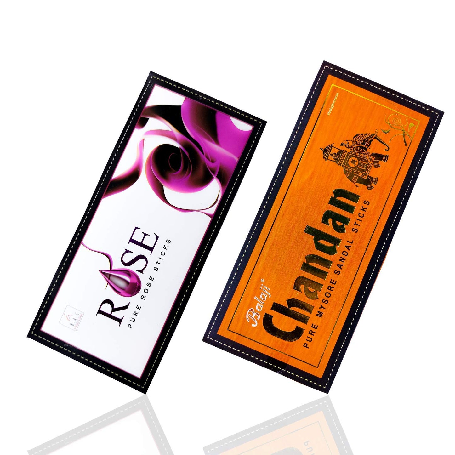 Combo of 2 Balaji ROSE+CHANDAN Incense Sticks (25 sticks*2= 50 sticks)