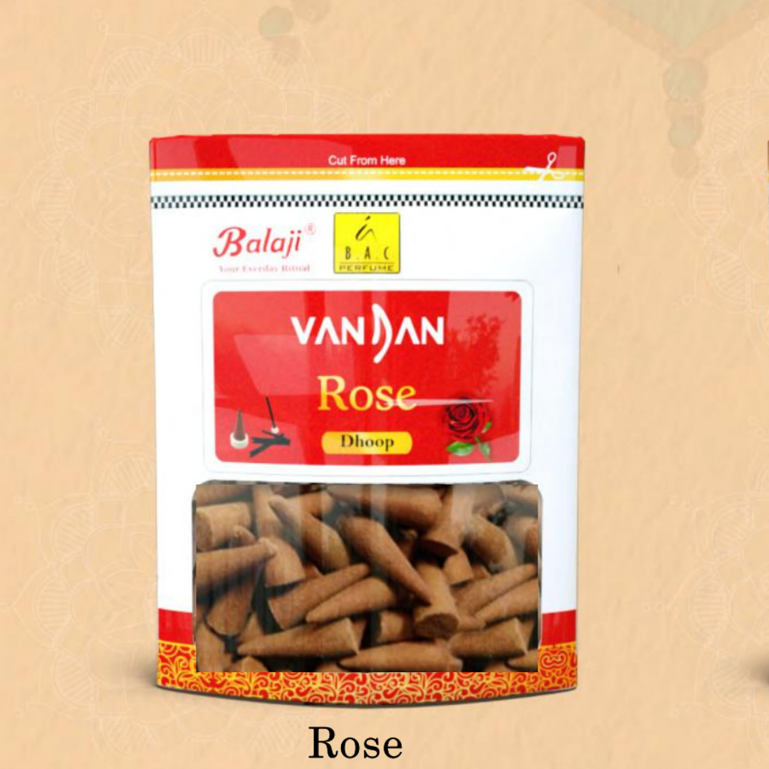 Balaji VANDAN ROSE Dhoop Cones (120 gms)