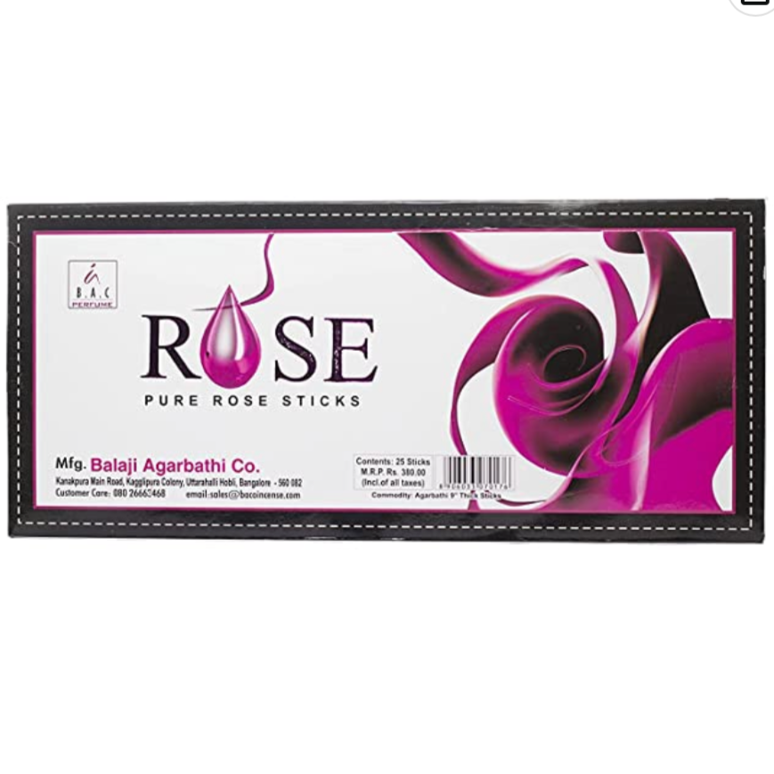 Balaji ROSE Luxury Incense Sticks (25 sticks)