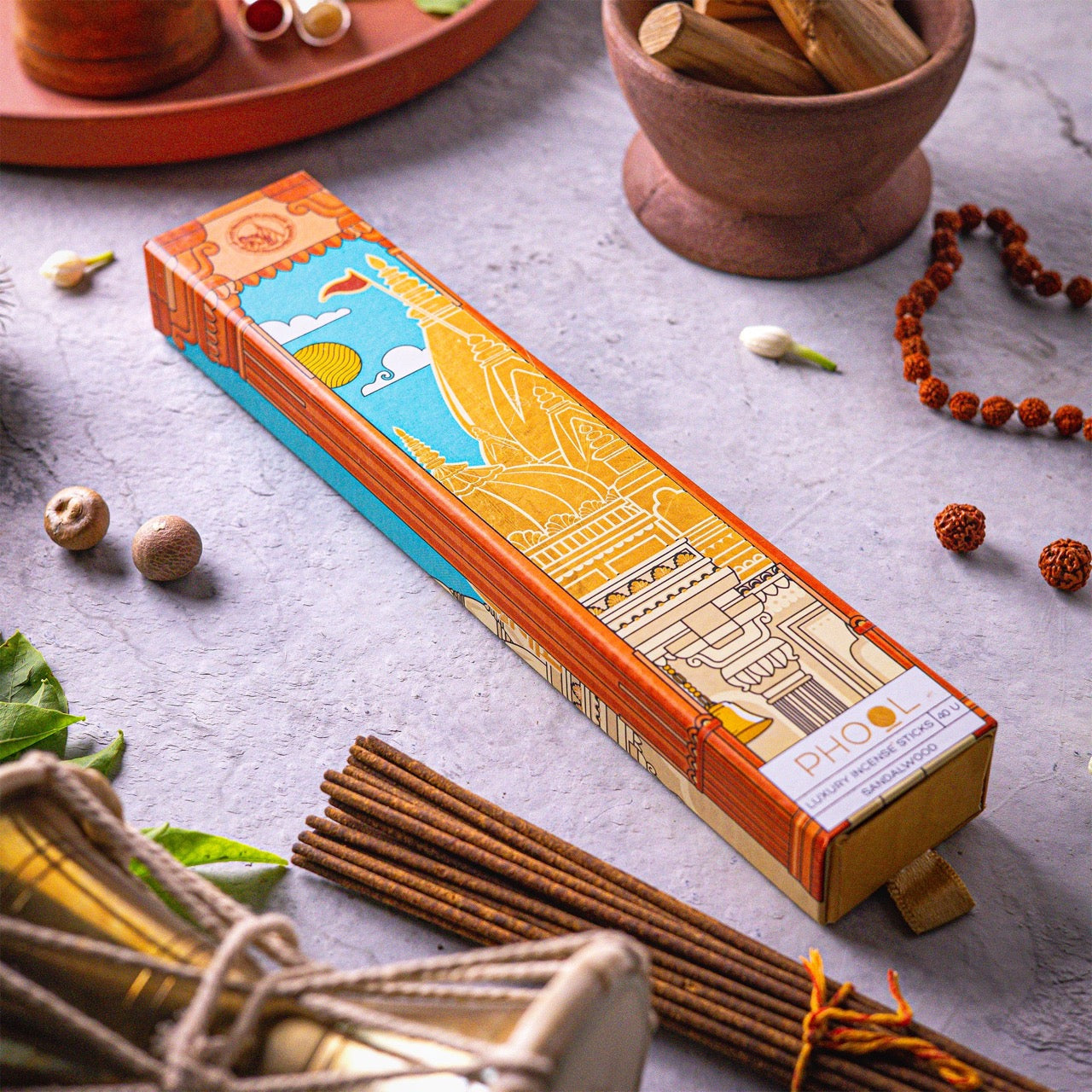 Phool SANDALWOOD Luxury Incense Sticks (40 sticks)