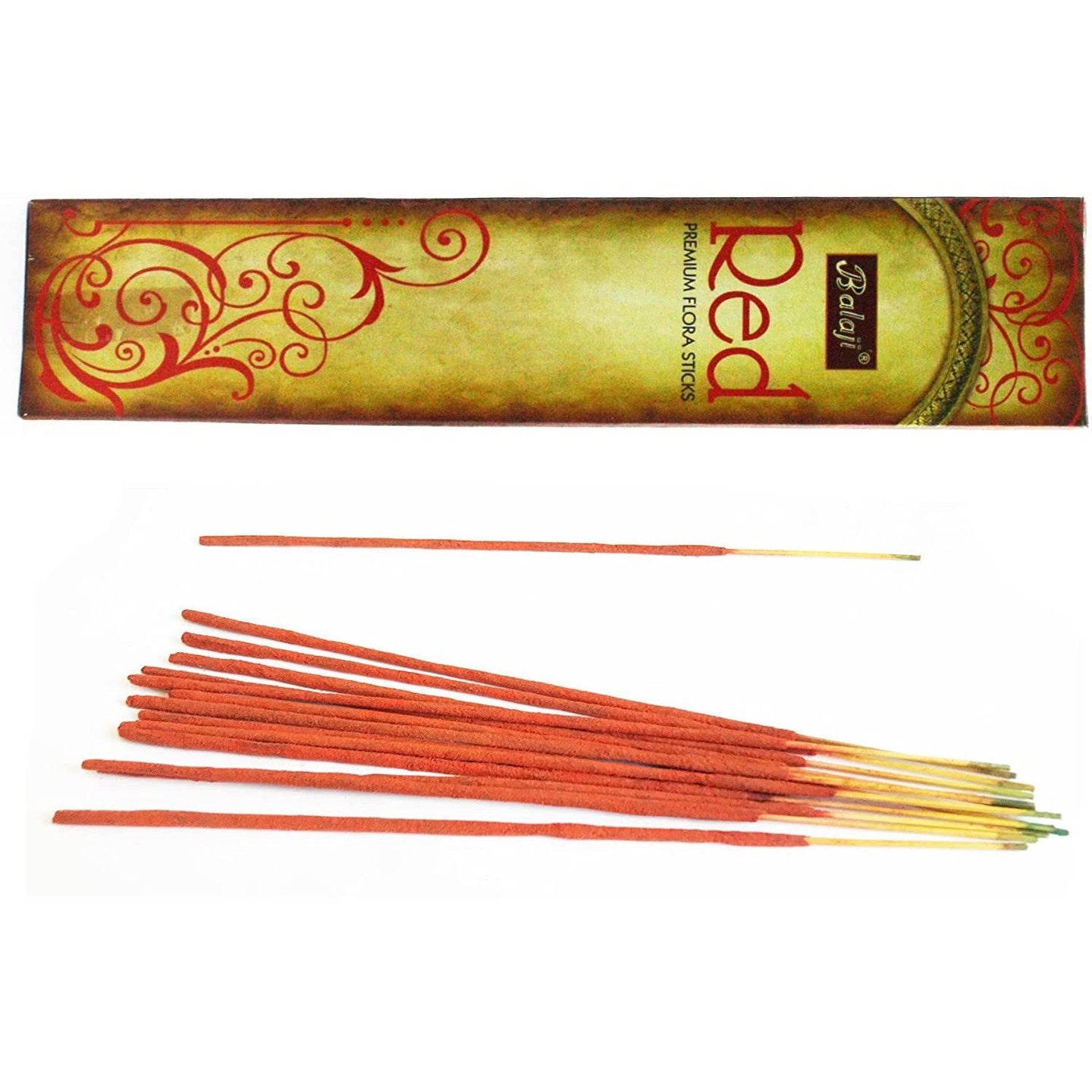 Balaji RED Premium Flora Incense Sticks (12 sticks)