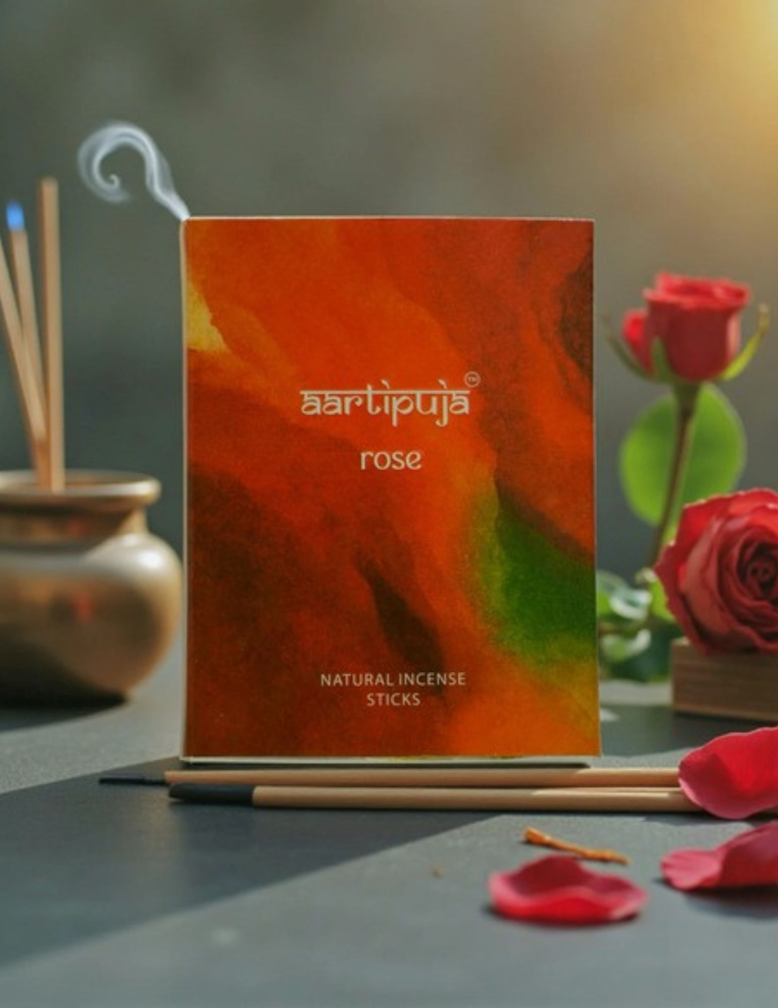 Home rose incense sticks