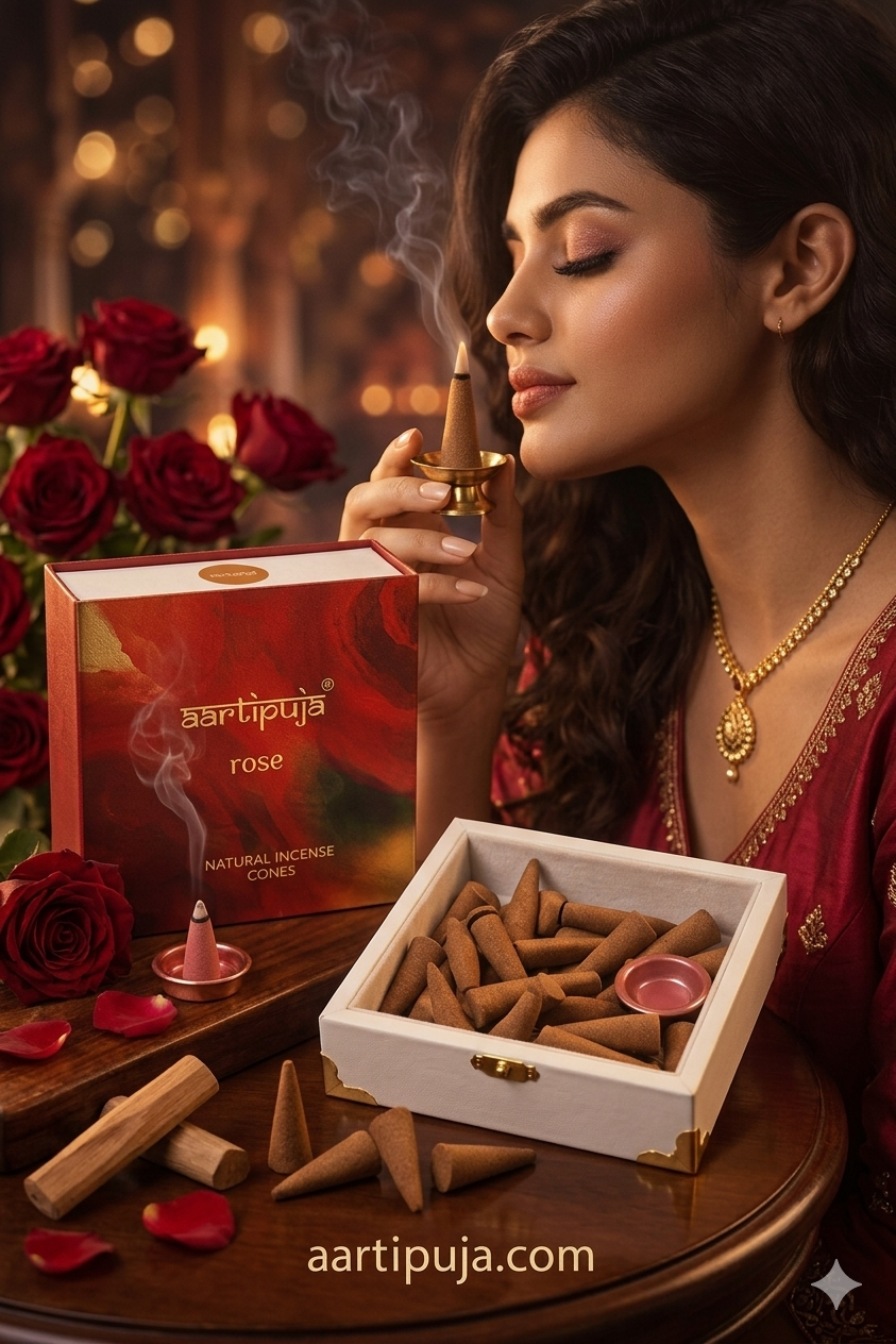Rose Dhoop Cones